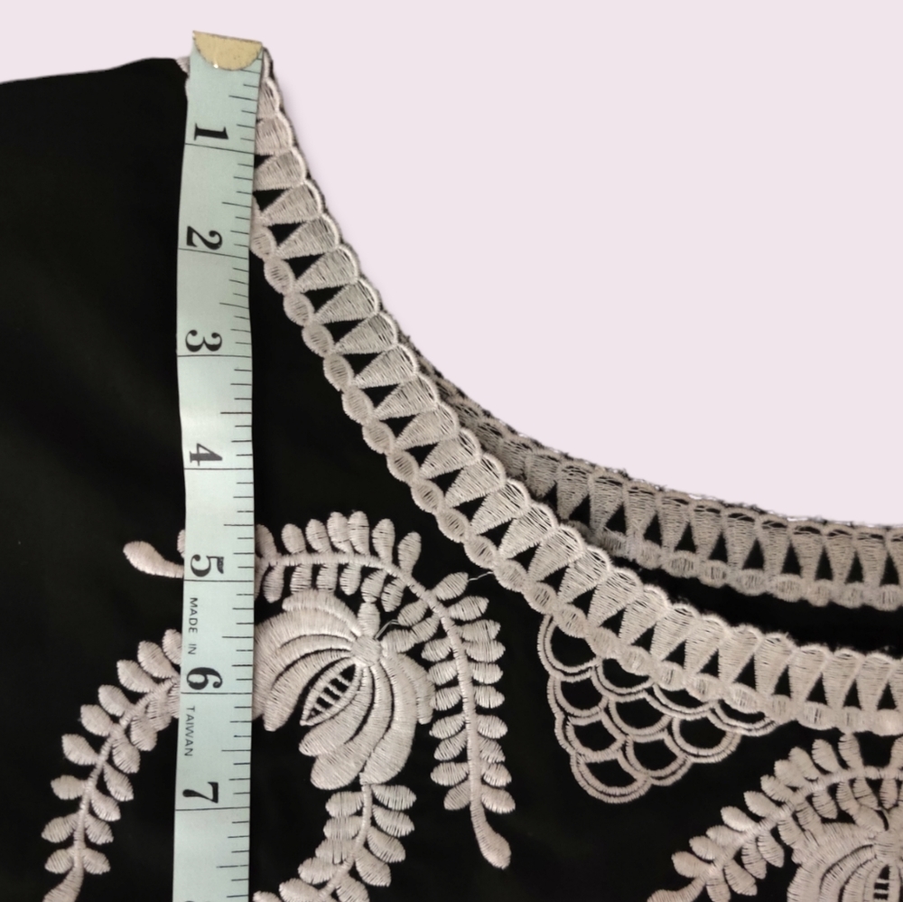 Seventh Avenue Drawstring Black Blouse Shirt 3X - Picture 10 of 11
